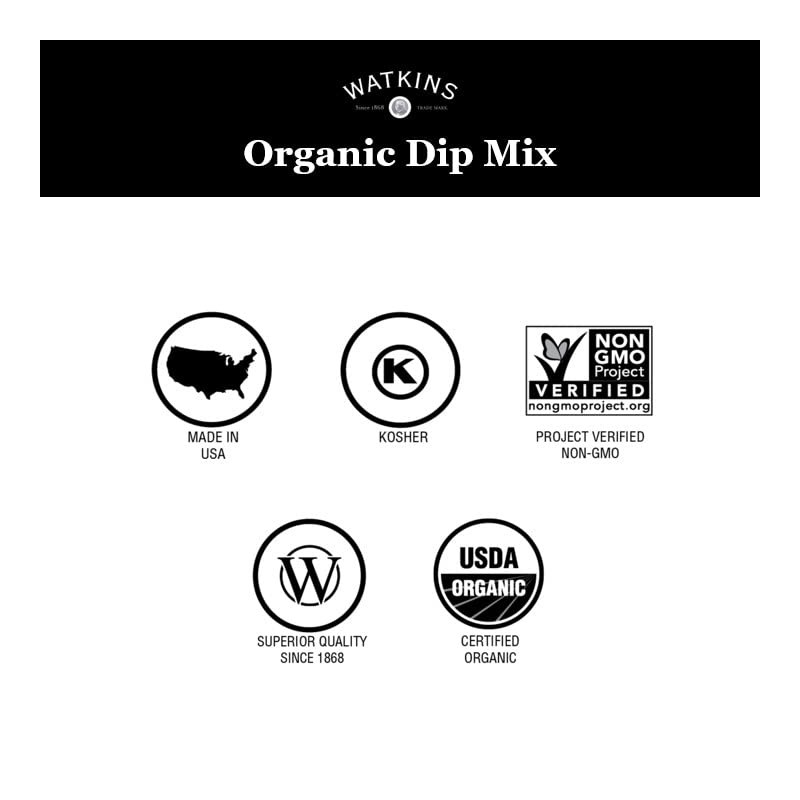Watkins Organic Gourmet Dip Mix, Cucumber & Dill,0.95 Ounce (Pack