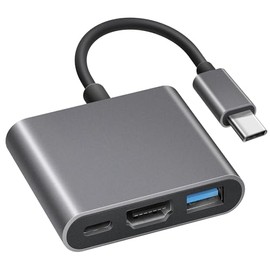 Adaptador USB C a HDMI multipuerto de 100 W de carga rápida, Fubiaofei tipo C HDMI 4K convertidor de salida USB 3.0 Hub, adaptador AV digital USB-C 3 