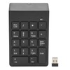 Wireless Number Pad 2.4G Receiver Black 18 Concave Keys Battery