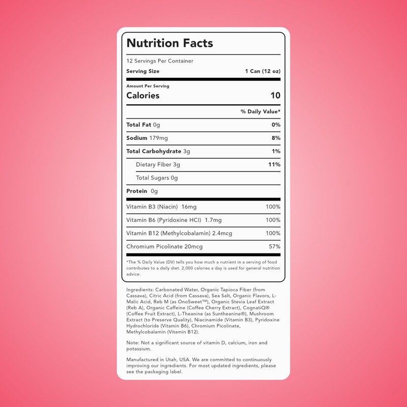 Clean Simple Eats Energy + Focus Drink, Energy Drink With