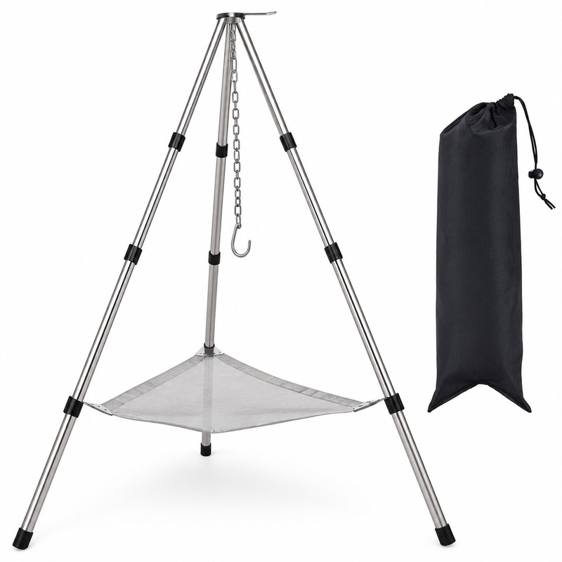 Portable Camping Fire Pit Tripod for Outdoor Campfires – Foldable
