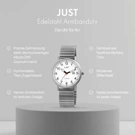 Just Luke JU20159 Men's Watch Drawstring Titanium Date Analogue Quartz, multicoloured, Bracelet