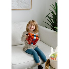 Woodstock Kid's Accordion (7"), Red, with 10 Keys, Beginner Music Toy Instrument for Children Ages 3+, Educational Gift, Toddlers Kids Boys Girls WCKA