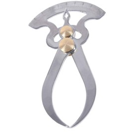 TOPPERFUN Thickness gauge, stainless steel gauge, wall thickness measurement, gap gauge, indoor and outdoor caliper, thickness ruler for measuring inner and outer diameter