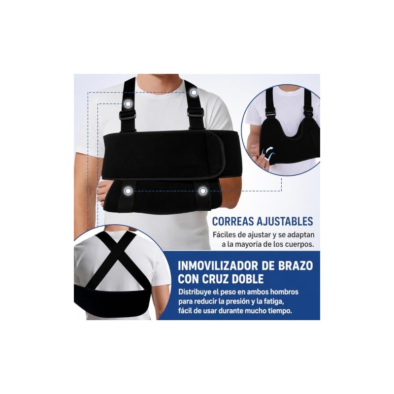 Cabestrillo para Brazo Adulto, Inmovilizador de Hombro Universal