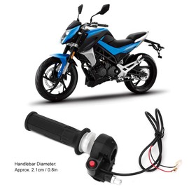 HERCHR Handlebar Throttle Grip, Throttle Grips Stop Switch Motorbike Throttle Grips Twist with Stop Kill Switch Throttle Grip Set for Motorcycle