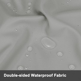 M METERXITY Outdoor Curtains for Patio Waterproof, 150W x 84L Inch Heavy Gazebo Curtains for Outdoor Patio, Porch, Sunlight, Outdoor Blackout Curtains [Grey, Grommet Top]