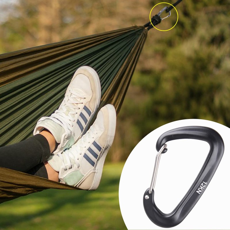 Azarxis Locking Carabiner, Load Capacity 26.5 lbs (12 KN (1200
