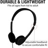 Maeline Bulk Classroom Student Headphones On Ear Stereo Headphones Adjustable