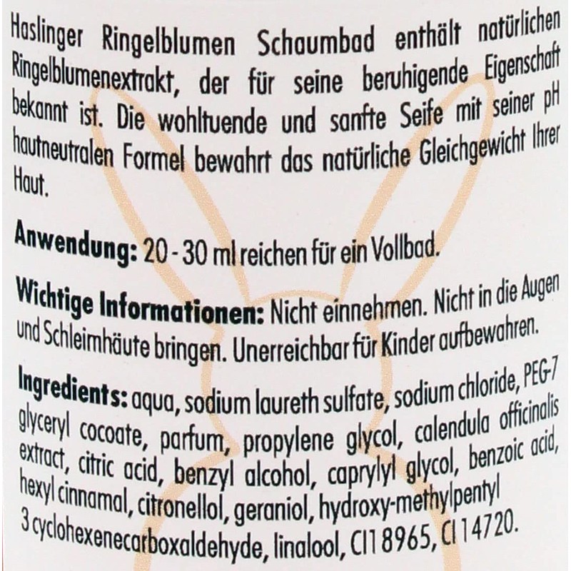 Haslinger Bubble Bath Calendula