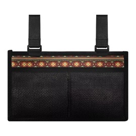 SUITOSELFY Aztec Wheelchair Side Bag Indian Ethnic Tribal Horse Wheelchair Bags to Hang on Side,Wheelchair Accessories Armrest Pouch for Adults Wheelchair Organizer Storage Bag with Cup Holder
