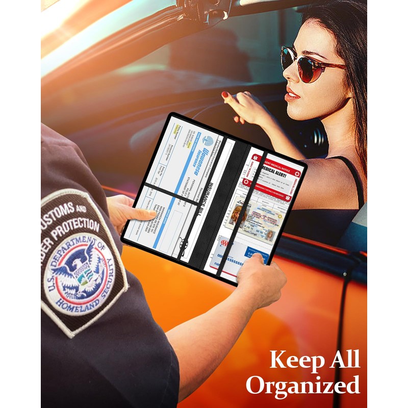 Slohif Car Registration and Insurance Card Holder - Skeleton Vehicle