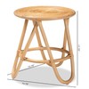 Baxton Studio Rinjani Natural Rattan End Table