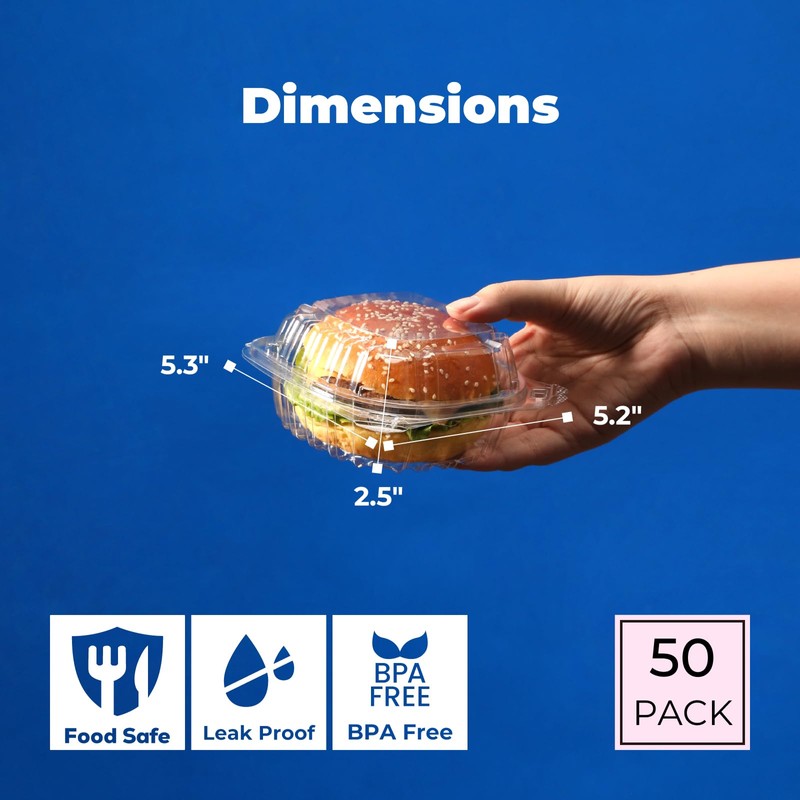 Fit Meal Prep 50 Pack 5.3 x 5.2 x 2.5