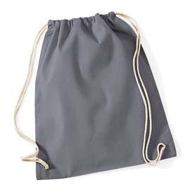 Westford Mill Cotton Lightweight Draw String Gym Sac Bag - Fuchsia