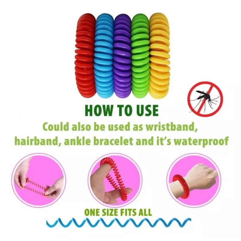 Frokito Pulsera Antimosquitos Con Aceites 100% Naturales Pqt 10 Pzas