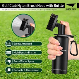 Birdie Golf: Birdie Splash - Golf Club Brush & Water Bottle Cleaner, Nylon Bristles Head, 4oz, Precision Controlled Spray, Anti-Leak, Sports Accessory