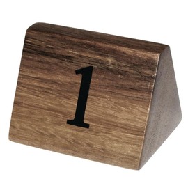 Wooden Table Number Signs Nos 1-10 Decoration Restaurant Wood Innovative 10pc