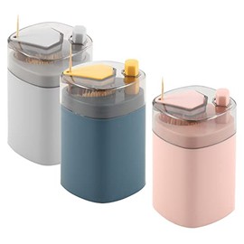 3 PCS Toothpick Holder Dispensers, Avesfer Pop-Up Automatic Tooth Pick Dispenser for Kitchen Restaurant Thickening Toothpicks Container Pocket Novelty, Sturdy Safe Portable Toothpicks Storage Box