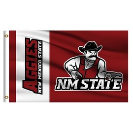Outdoor College Waterproof Banner Compatible for Aggies,New Mexico State 3x5 ft Sports Flag for University Academy Team with Grommets For Party Anniversary,Double Sided
