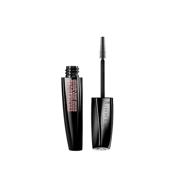 Rimmel Wonder'Bond, 001 Black, Bonding Serum Mascara, Volumizing, Instantly Revitalized