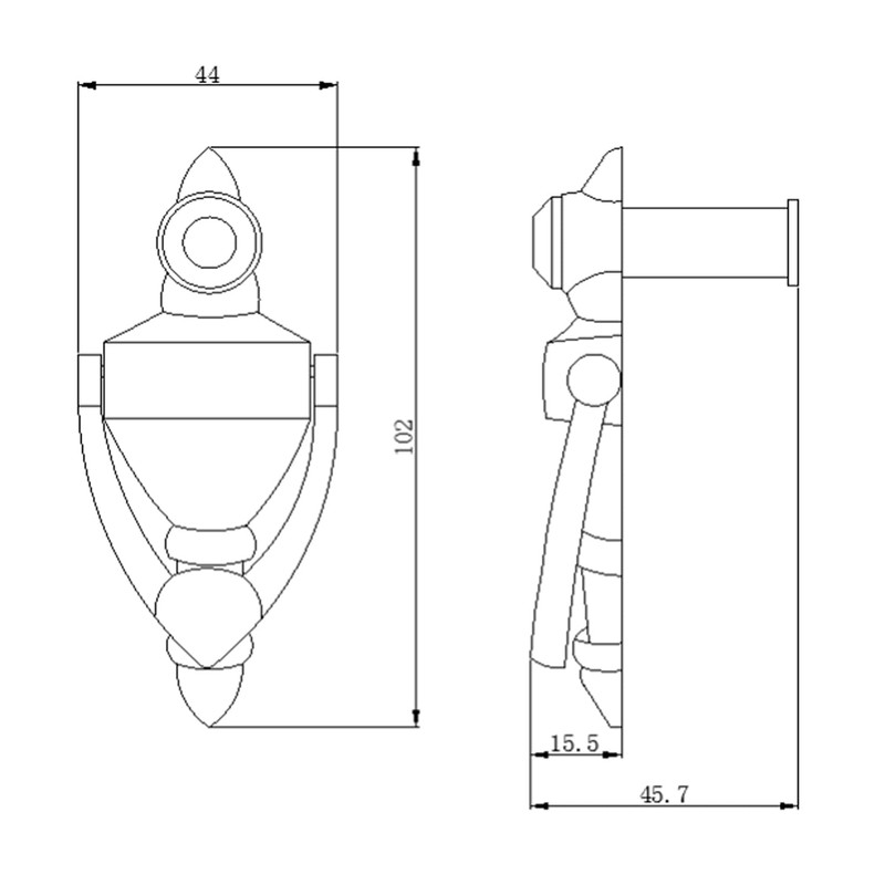 Antrader Door Knocker and Viewer, 160-Degree View Angle,4 Inch Height,
