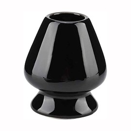 ANCLLO Matcha Whisk Stand Ceramic for Bamboo Matcha Chasen for Tea Set Accessories (Black)