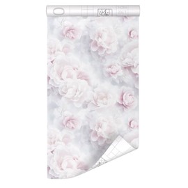 Danmyho Pink Peony Wallpaper Peel and Stick Vintage Floral Self Adhesive Wallpaper Watercolor Removable Contact Paper for Cabinets Drawers Kitchen Bedroom Vinyl Rolls