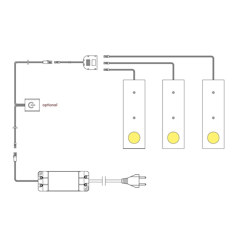 kalb Material für Möbel LED Kitchen Light, Under-Unit Light, Surface-Mounted