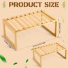 BrightRow 2 Pcs Kitchen Cabinet Organizer Bamboo Bookshelf Bamboo Kitchen