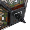 ATOLOMOTOR 14"×12" Stained Glass Bowl Shade Ceiling Light,Tiffany Style Pendant