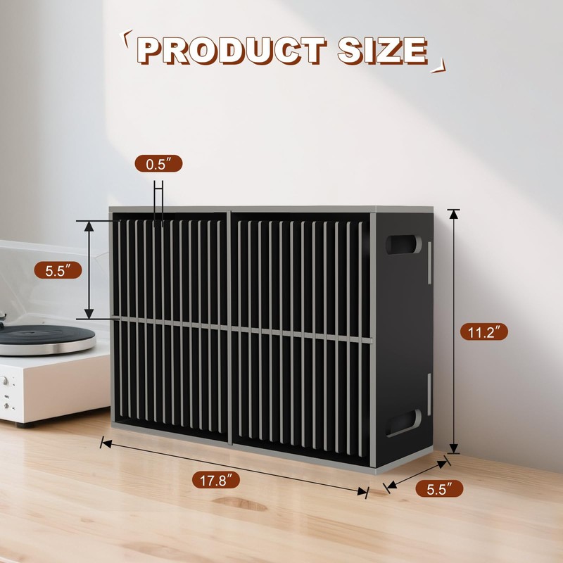 SANFURNEY 52 Slots CD Holder, Wall-Mounted CD Holder Stand