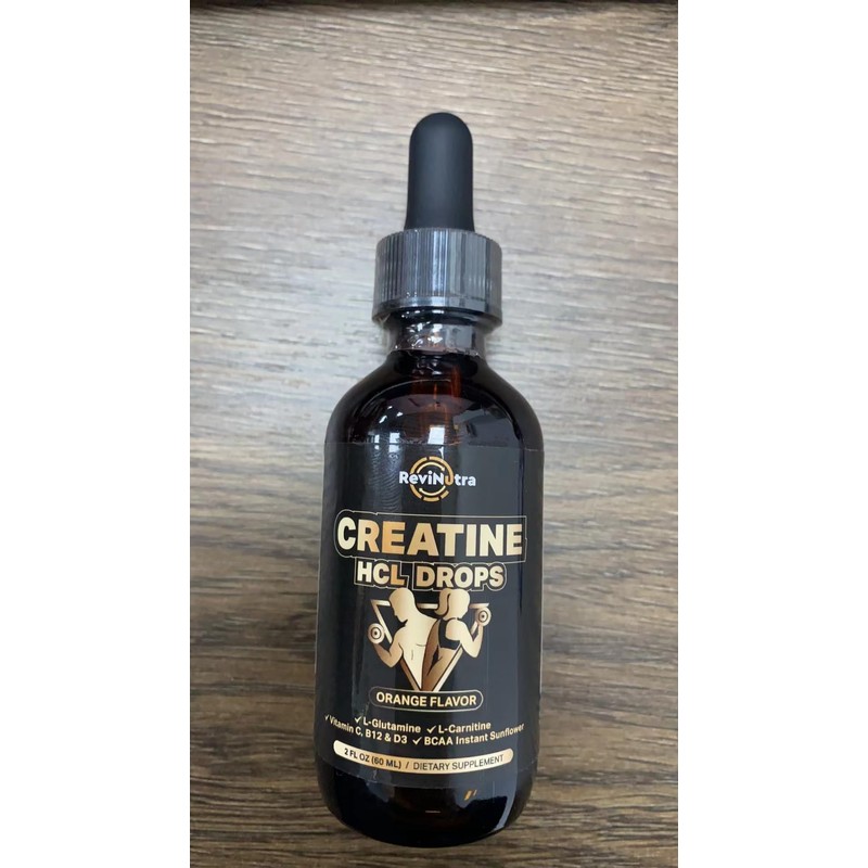 Creatine HCL Liquid Drops for Men & Women, 1500mg Liquid
