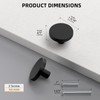goldenwarm 5Pack Black Knobs Black Cupboard Knobs Round Single Hole