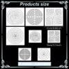 FREEBLOSS 8Pcs Sashiko Stencils Sashiko PET Template Annual Ring Embroidery