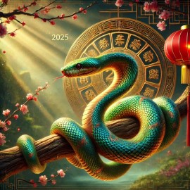2025 Chinese New Year - Year of the Wood Snake - 8x10 Glossy Printed Photo