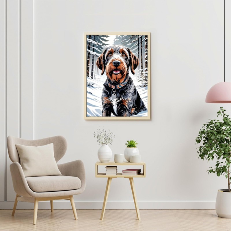 German Wirehaired Pointer DIY 5D Diamond Painting Kits for Adults,