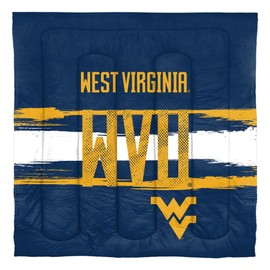 West Virginia Mountaineers Comforter Set – Mountaineers Bedding for Dorms, Guest Rooms, RVs, Tailgates & WVU Game Day Decor, Full/Queen