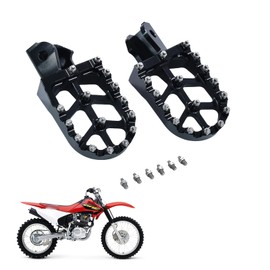 Dirt Bike Foot Pegs CNC Footpegs Foot Pedals Rest for XR150L 2015-2024 CRF150F CRF230F 2003-2019 CRF250F 2019-2024 XR125L 2010-2015 (Black)