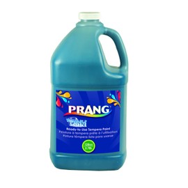 Prang Ready-to-Use Washable Tempera Paint, 1 Gallon Bottle, Turquoise Blue (10613)