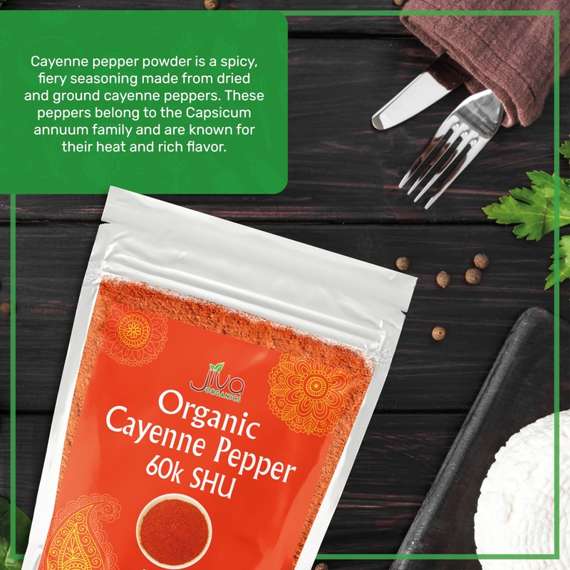 Jiva Organics Cayenne Pepper Powder Ground Chilli Pepper 5 LB