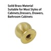 TTZEZE Mini Round Solid Brass Knobs, Mid Century Mini Drawer