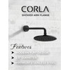 Corla 2PC Shower Arm Flange 2.5” Round | Modern Universal