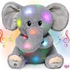 Hopearl - Juguete de peluche musical LED con diseño de