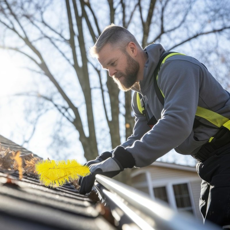 2 PCS Gutter Cleaning Brush Roofing Tool Rain Gutter Guard