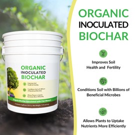 FOOP Organic Inoculated Biochar: Helps Plants and Trees Get The Most Out of Soil | Allows Plants to Uptake Nutrients More Efficiently | Contains Millions of Soil-Enriching Micro-Organisms | 5G Pail