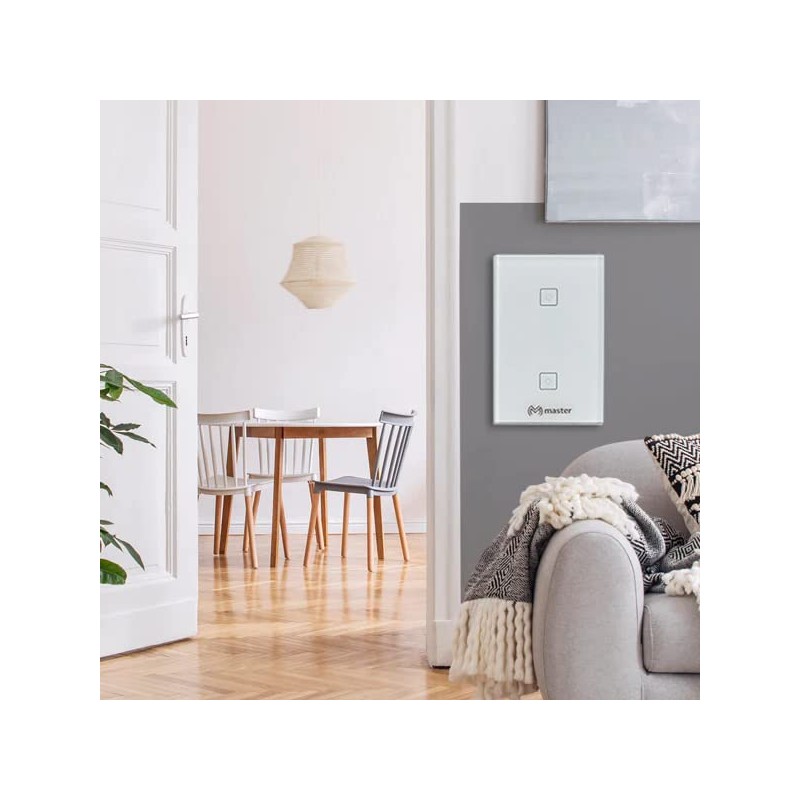 Master Interruptor Apagador Inteligente WiFi con 2 Botones de Contacto