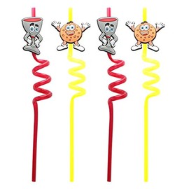 Cazenove Reusable Drinking Straws with Passover Theme, Pack of 4