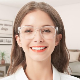 WEMOOTANTS 4 Packs Large Reading Glasses 4.0 for Women Square Clear Readers 1.00 1.25 1.50 1.75 2.00 2.25 2.50 2.75 3.00 3.50 4.00