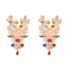 Christmas Earrings for Women Crystal Christmas Colorful Earring Christmas Dangle